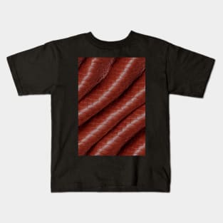 Brown Imitation leather, natural and ecological leather print #6 Kids T-Shirt